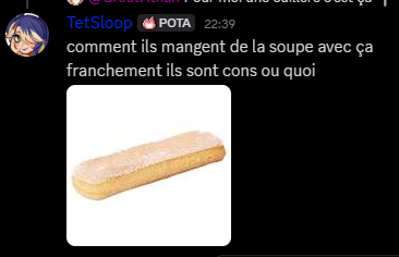 Terracraft15_'s tweet photo. Regarder moi cet idiota qui confond les boudoirs et les cuillères ! @TetsuooSan_ https://t.co/Mp01YuUMjV