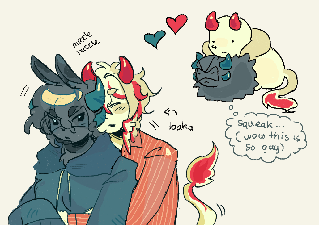 _swordling's tweet photo. my hc is that sword love nuzzling his face into rocket neck cause theyre gayyyyyyy #okaythanks
#phightingart #phighting #swocket https://t.co/zd8f4VdZS6