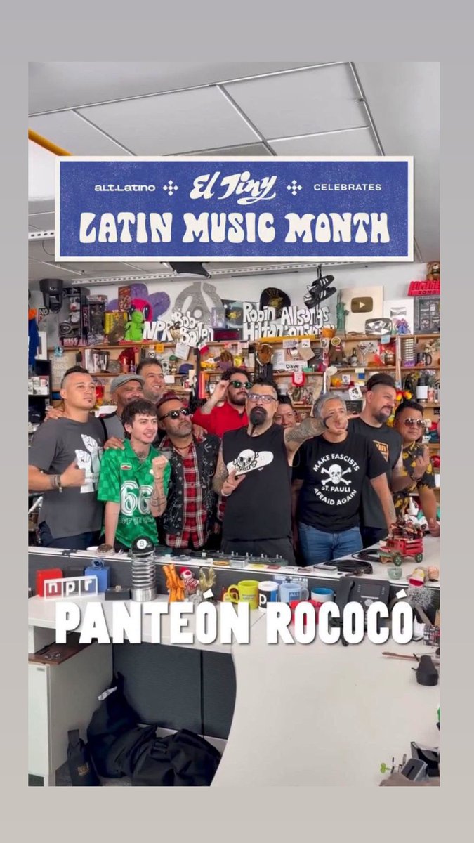 ErickRackas's tweet photo. Ya, este 1ro de Oct se estrena el Tiny Desk de @RococoTweets 🥸🤙🏻🏴‍☠️🔥
#MusicStreaming #SKA #TinyDesk https://t.co/XFYUolM1K5