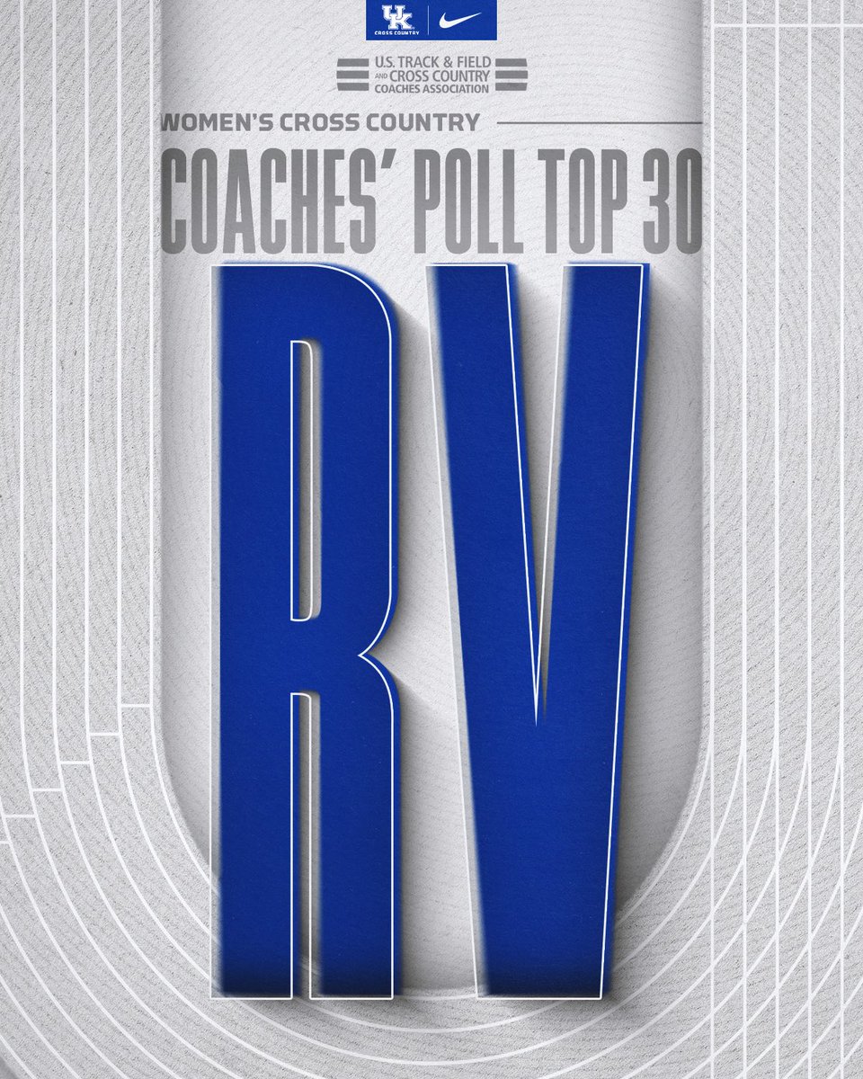 KentuckyTrack's tweet photo. Cats on the rise 📈

Kentucky is receiving votes in this week’s USTFCCCA National Coaches’ Poll‼️👏

#WeAreUK | #UKXC https://t.co/tDT6suH78F