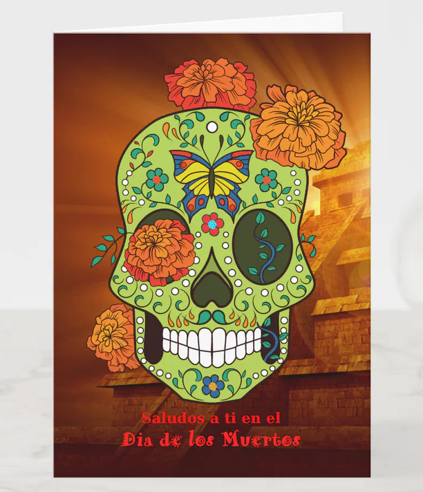 Evie_Hourglass's tweet photo. 30% Off - #DiadelosMuertos Sugar #Skull Flowers en #Español Card https://t.co/flRAc4NeoH via @zazzle #Zazzle #zazzlemade #sugarskull #marigolds #pyramid #butterfly #greetingcard #cardshop #greetingcards #cards #cardsforsale #spooky #design #designer #ArtistonX #flowers #OnSale https://t.co/zhkScFAvCh