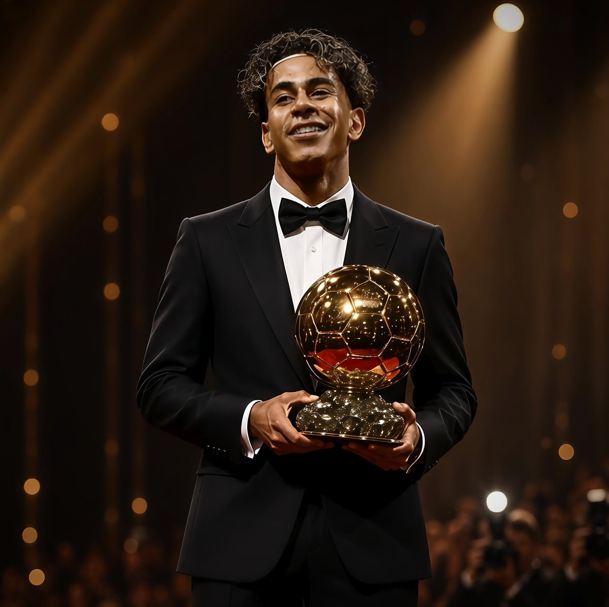 False9Theory's tweet photo. At 19, Lamine Yamal has:

🏆 World Cup
🏆 Euros
🏆 3x La Liga
⚡ 130 G/A in 194 games

A 2026 Ballon d'Or shatters R9's youngest ever record by over 2 years.

Is the Golden Ball already locked, or does someone beat him?

Drop your pick. 👇🏼👇🏼

#LamineYamal https://t.co/eJ2xNWfVGS