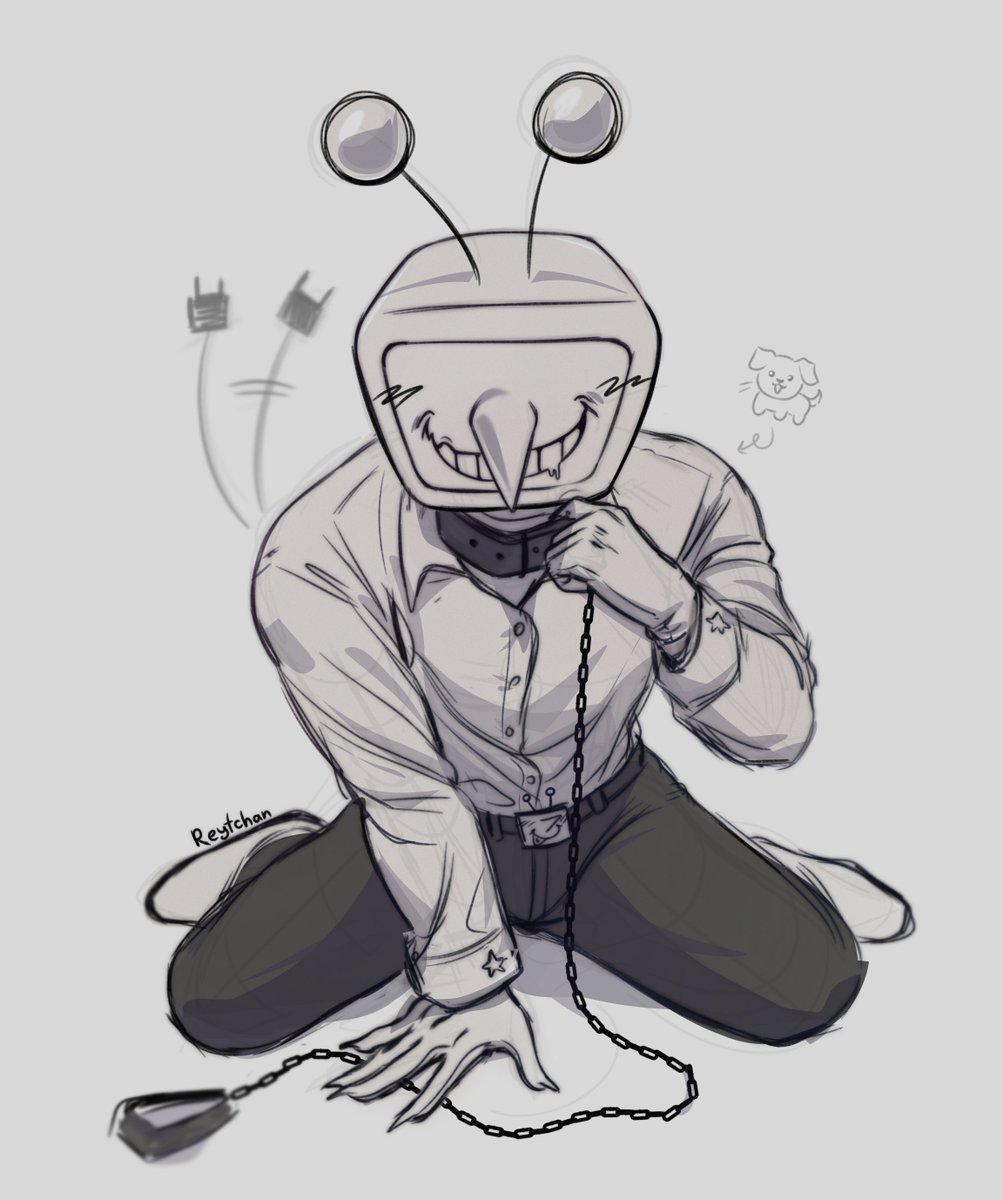 reytchan_'s tweet photo. Dogs should be on a leash 🐕

#Deltarune #Tenna https://t.co/9ek0BXgKot