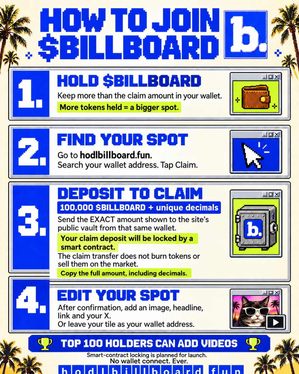 HodlBillBoard's tweet photo. How To Join $BILLBOARD 

CA: CFYop9LRhZ8YKJzCgN3DpvNPGQp6YsaJkqrBEnQUpump

https://t.co/0n0r0pryIY https://t.co/vF1kOcMdiI