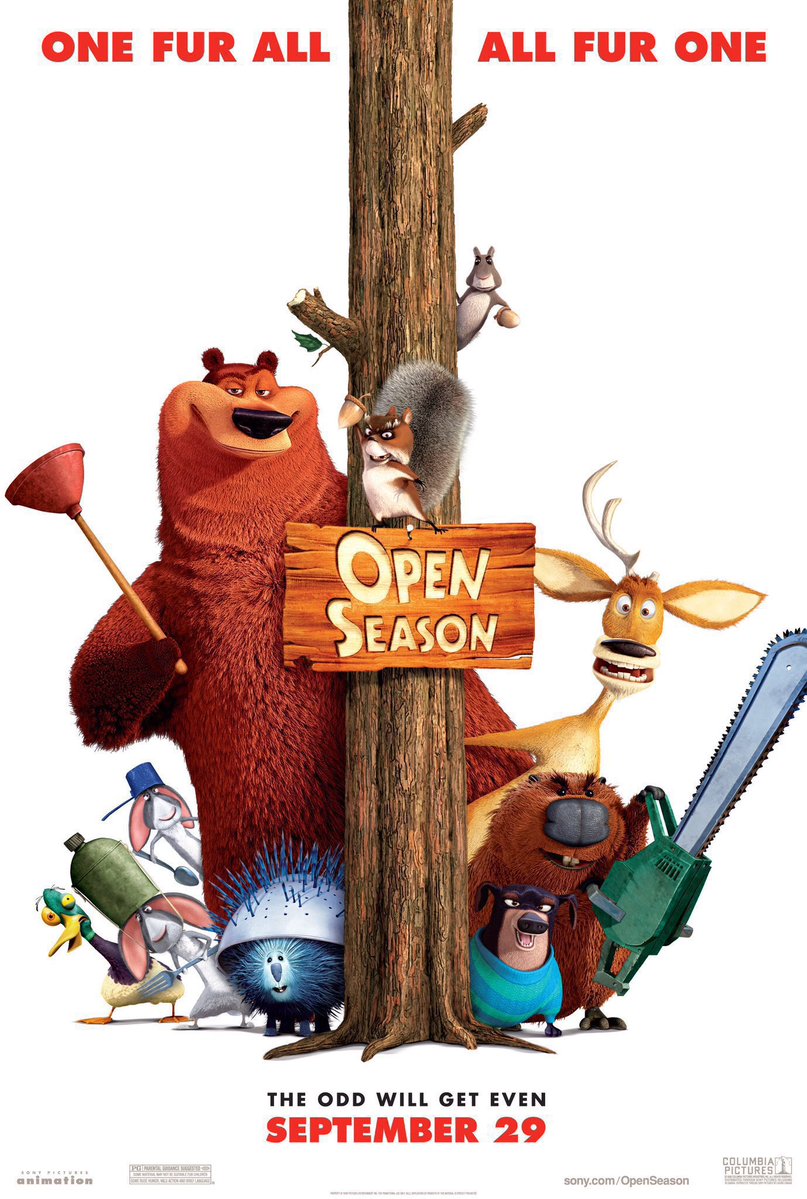 FilmNewsNos's tweet photo. 🎬MOVIE HISTORY: 20 years ago today, September 29, 2006, the movie ‘Open Season’ opened in theaters!

#MartinLawrence #AshtonKutcher #GarySinise #DebraMessing #BillyConnolly @Jon_Favreau #GeorgiaEngel #JaneKrakowski #GordonTootoosis #PatrickWarburton #CodyCameron #DannyMann https://t.co/zwzTDIVFsj