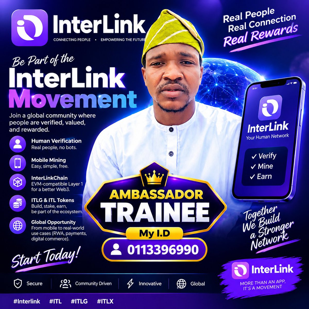SunusinFaira's tweet photo. 🚀 Proud to be part of the Interlink journey! 💜
Building, connecting &amp; growing with the community. 🌐🔥

ID: 0113396990

#Interlink #ITL #ITLG #ITLX0113396990 https://t.co/0kS439ZoIa