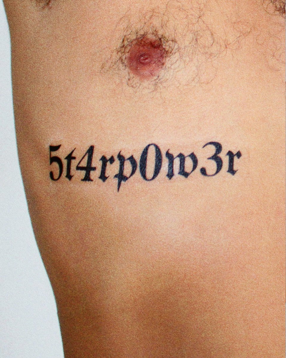 rowdynightout's tweet photo. celebrating the release of @RYL0FFICIAL’s debut album, ‘5T4RP0W3R’, this Thursday with some P0W3RFUL tattoos! 

10.01 
10 PM - 2 AM https://t.co/NTov5520Xz