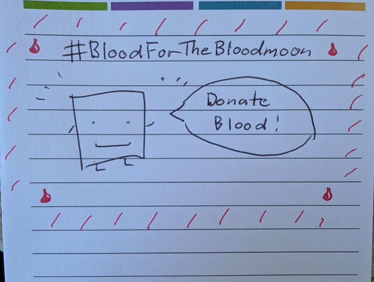 AbysmalEdge's tweet photo. Donate blood please! #BloodForTheBloodmoon https://t.co/CUUhvjyshw