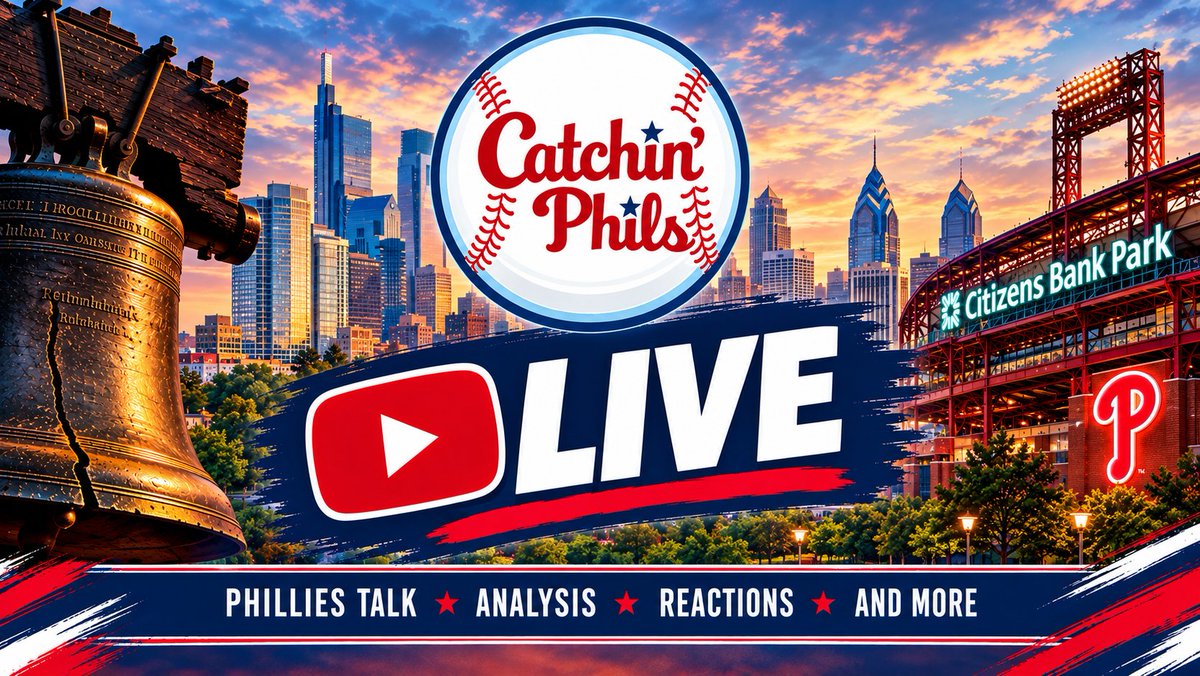 CatchinPhils's tweet photo. Austin Riley comes through with a go-ahead, three-run homer in the eighth as the #Phillies drop Game 1, 5-3.

Discussing it live on Catchin' Phils at 5:30 p.m.

👉 https://t.co/CzAUmJoqAa https://t.co/IX59Vfc1kc