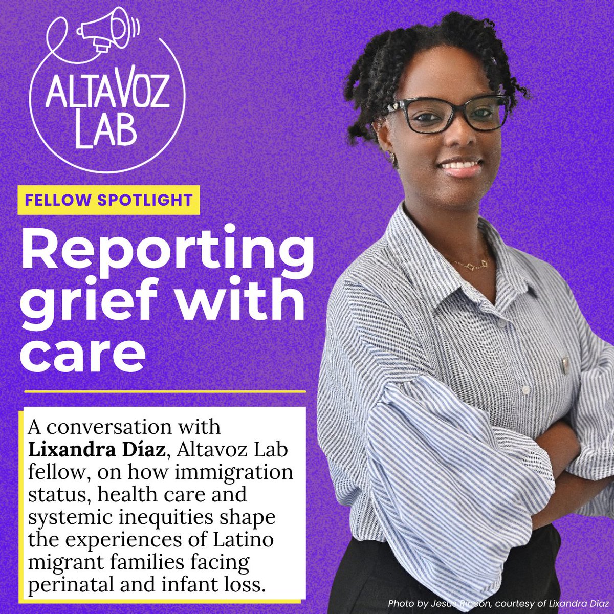 Altavoz_Lab's tweet photo. Independent journalist Lixandra Díaz, who reports with Centro Integral de la Mujer Madre Tierra, is investigating how immigration status and health care shape pregnancy and infant loss for Latino migrant families in Philadelphia.

Read the Q&amp;A on Altavozlab/News

#AltavozLab https://t.co/s5H5WHcdSx