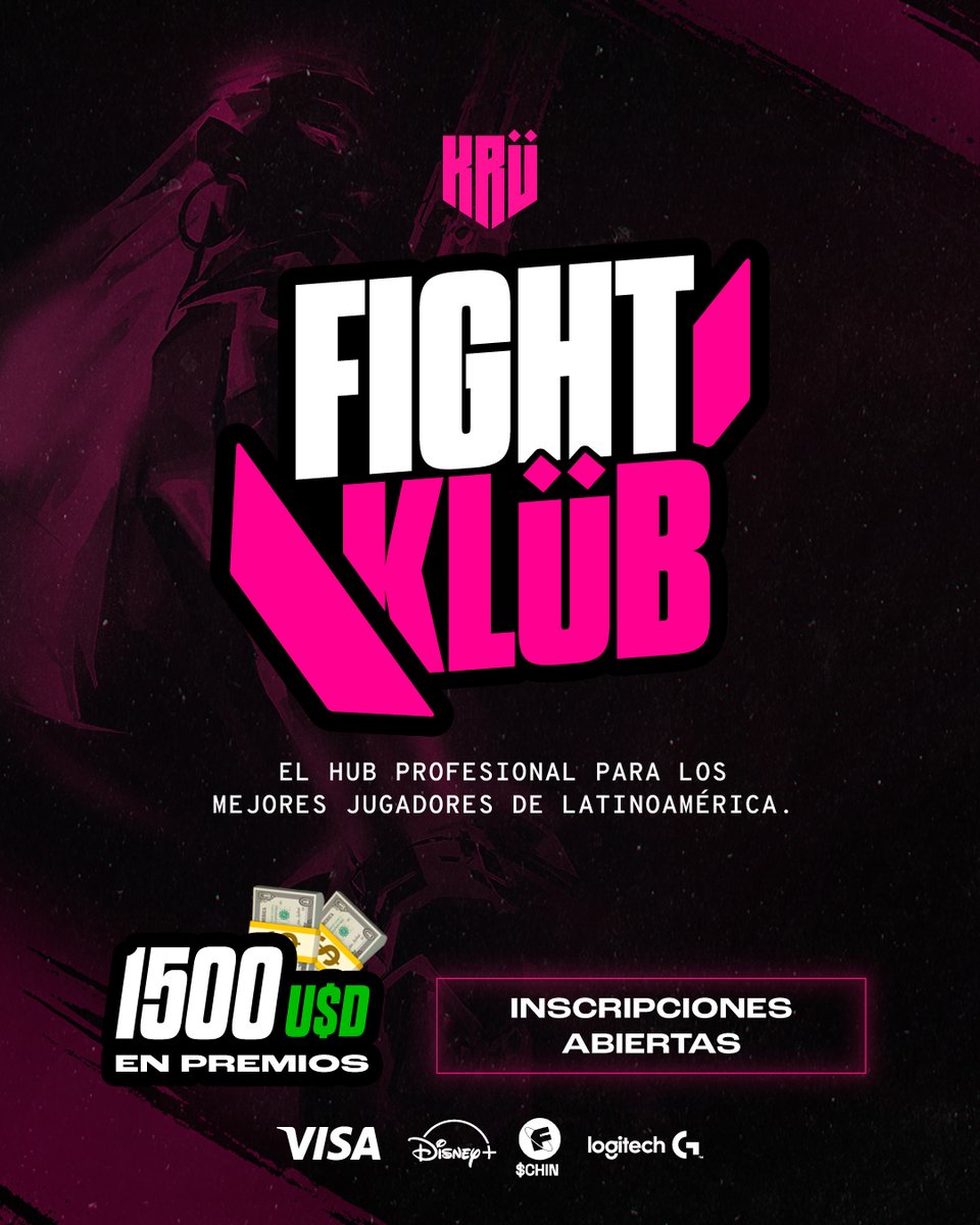 KRUesports's tweet photo. ¡LLEGÓ EL #FIGHTKLUB! 🤟🥊

Nuestro hub profesional, donde pros de Tier 1, 2, GC y los mejores de la ladder van a poder jugar al más alto nivel.

Con moderación, servidores para LAS y LAN y...

💸 1500USD EN PREMIOS 💸

Inscripciones YA ABIERTAS: https://t.co/tFh10JYBfX https://t.co/nCB2j7Ugfg