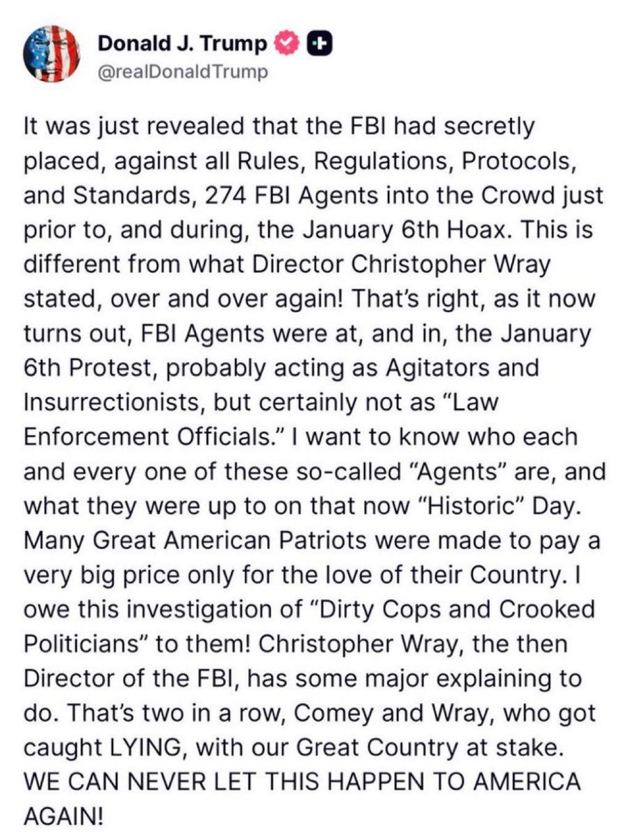 Commentarywhipp's tweet photo. BREAKING 🚨🔥 JANUARY 6 WAS NEVER WHAT THEY TOLD YOU.
The so-called “insurrection” is now being called a FEDsurrection. Hundreds of FBI agents were in that crowd. Patriots paid the price. Politicians walked free.
LOCK NANCY PELOSI UP. 🔒⚖️🇺🇸 https://t.co/TYIRskIYsH