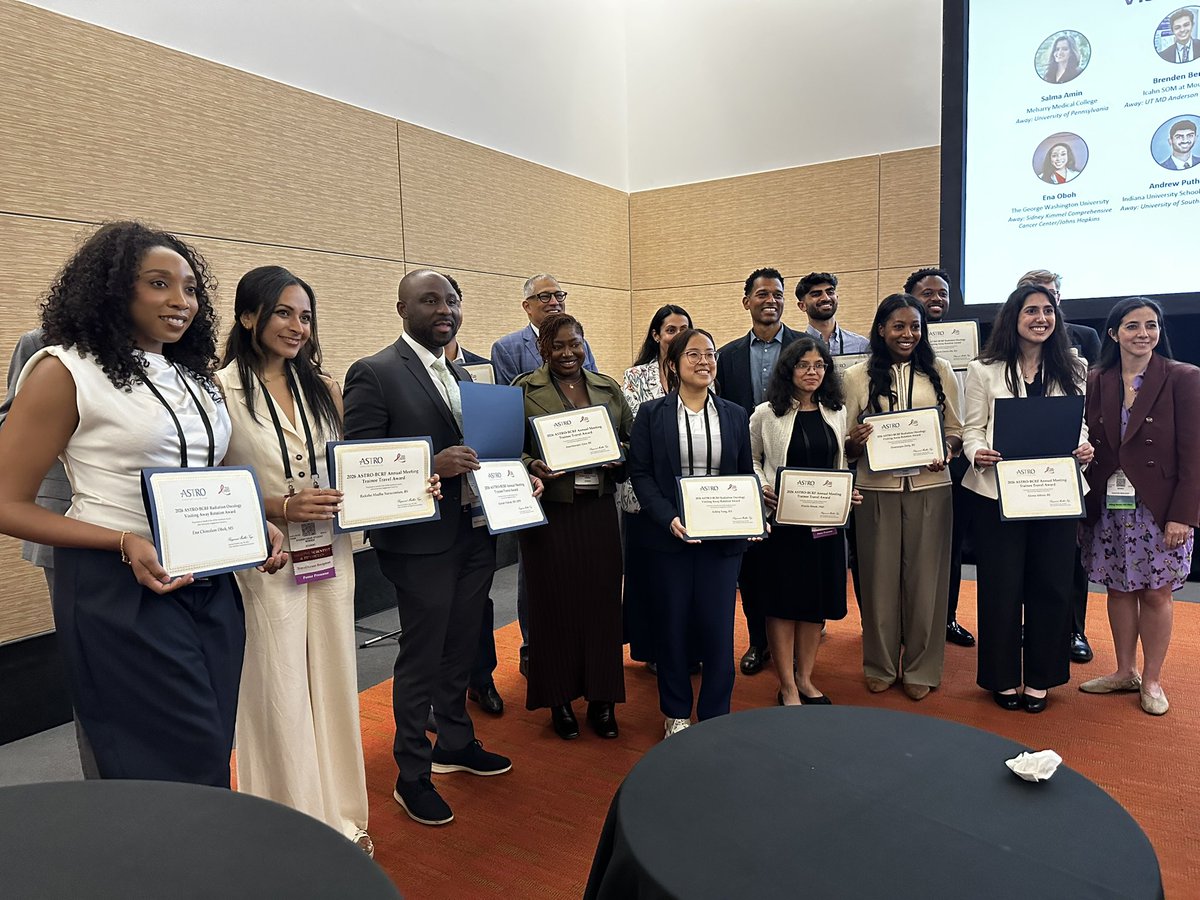 RakshaNara's tweet photo. So grateful to receive the @ASTRO_org @BCRFcure award supporting #RadOnc trainees alongside these incredible peers! Special thanks to @ctakita1 and all of my mentors at @SylvesterCancer @univmiami who have supported and inspired me since I was an MS1 #WomenWhoCurie #ASTRO26 https://t.co/E6EbqGMDhR