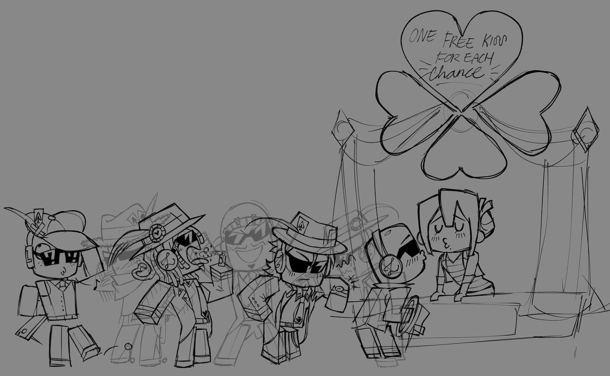 ochachaitea's tweet photo. Here’s a short thread of all of my unfinished artwork (mainly LuckyShot content). https://t.co/J5xPxGvJ6Q