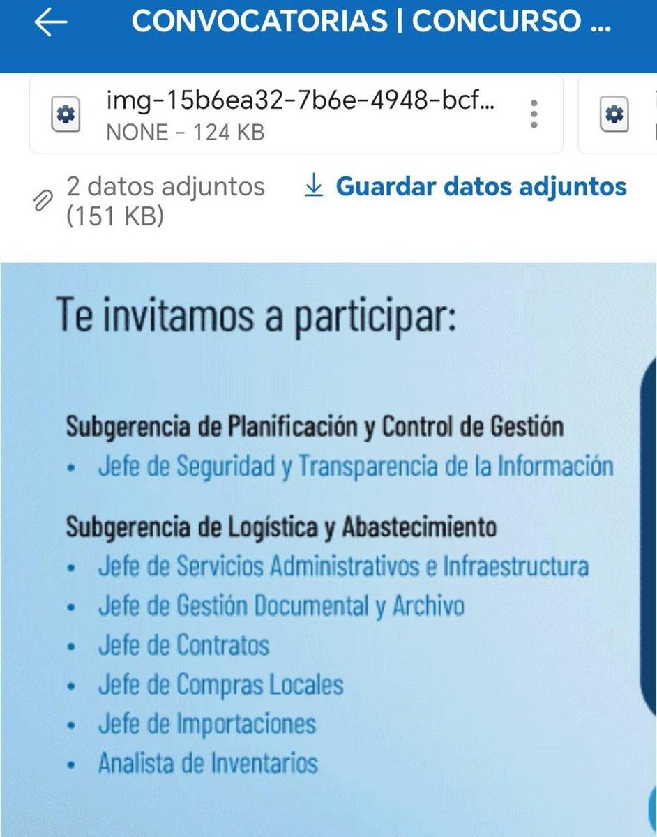 CarlaMaldonadoP's tweet photo. Convocatoria laboral en @EPPetroecuador, ¿será un concurso dirigido para las funcionarias que ya ocupan las jefaturas?

Hay un concurso abierto para ocupar seis cargos: 5 jefaturas y una analista de inventario  (Ver publicidad) en la Subgerencia de Planificación y Gestión de Control y en la Subgerencia de Logística y Abastecimiento de Petroecuador. Han participado más de 200 personas, pero ojalá ganen los mejores, no las que ya ocupan esas jefaturas. 

¿Acaso no hay funcionarios capacitados en Petroecuador? En la estatal petrolera hay un total de 60 funcionarios en comisión de servicios que han llegado de otras instituciones del Estado.

Les contamos quiénes están en esas jefaturas: tres de la CNT; dos de ministerios; una de Petroecuador, Esmeraldas.

1.Ghyslaine Guitiérrez Cedillo, llegó en comisión de servicios de la CNT, "es esposa de Pedro Rodríguez, hombre influyente en el CNEL", dice una fuente de Petroecuador. Ella es Jefe de Importaciones en Petroecuador.

2.Felida Medina Espinosa llegó en comisión de servicios de la CNT. "Ha sido cuestionada por fuga de información de la Gerencia General del CNT", señala la fuente. En Petroecuador, ella es Jefe de Gestión Documental y de Archivo.

3.Elizabeth Rodríguez Samaniego llegó en comisión de servicios del Ministerio de Salud, Guayaquil. Es Jefe Corporativa de Servicios Administrativos.

4.Gisella Mayorga Albán, también, llegó en comisión de servicios de la CNT. En Petroecuador es Jefe de Servicios Administrativos e Infraestructura.

5.María Fernanda Cifuentes García, quien llegó en comisión de servicios del Ministerio de Turismo, que está fusionado con el Ministerio de la Producción. "A ella le cuestionaron en Producción por convenios con BanEcuador", explica la fuente. En Petroecuador es Jefe de Compras Locales.

6.Alba Saavedra Sierra llegó de la estatal petrolera de Esmeraldas. En Quito, en cambio, es Jefe de Contratos.

@MinTrabajoEc debe hacer un seguimiento especial a estos concursos para que sean limpios y ganen los más capacitados.

Fuente: Petroecuador, 2026.

Video: CapCut.