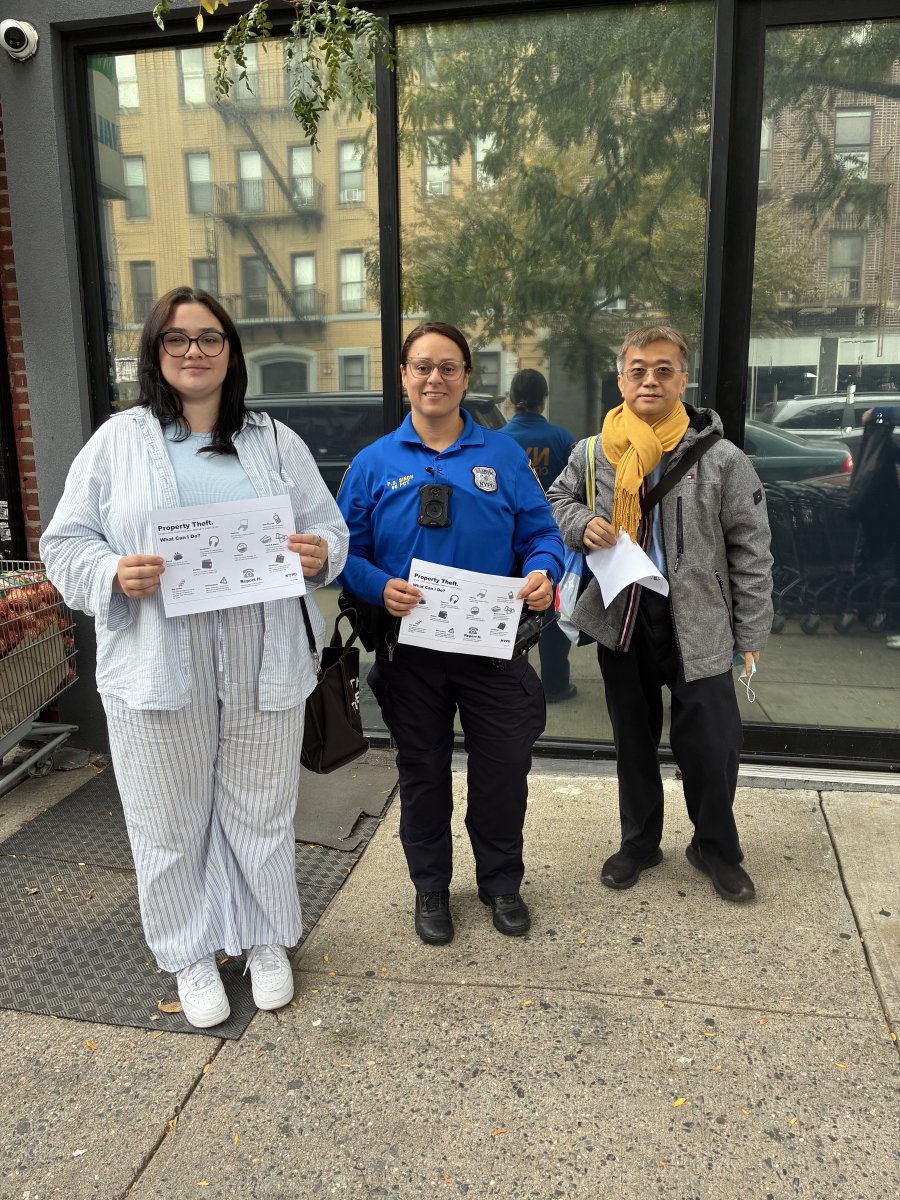 NYPD66Pct's tweet photo. Crime Prevention was out in the community today, speaking with residents and sharing tips on personal safety, protecting property, and vehicle security. Working together to keep our community safe! #crimeprevention https://t.co/CJAtpjVMjH