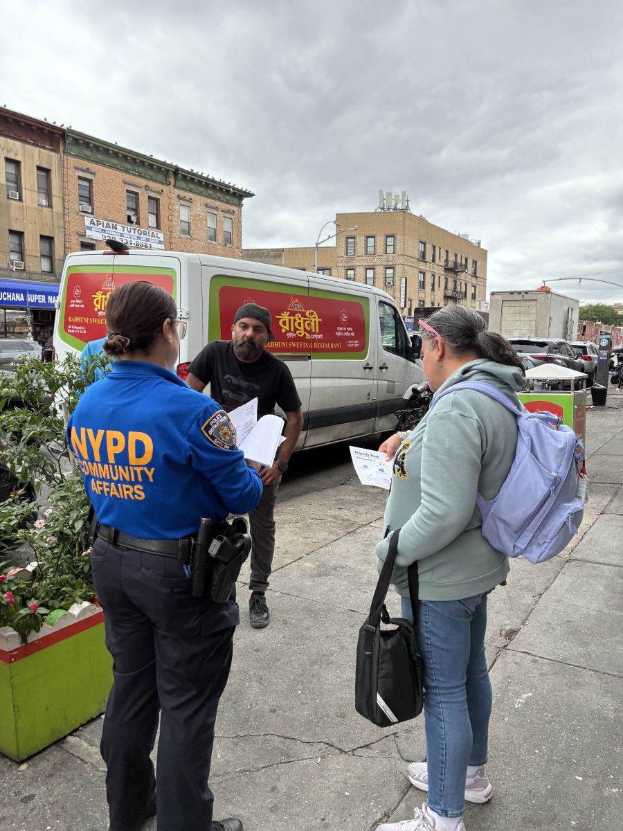 NYPD66Pct's tweet photo. Crime Prevention was out in the community today, speaking with residents and sharing tips on personal safety, protecting property, and vehicle security. Working together to keep our community safe! #crimeprevention https://t.co/CJAtpjVMjH
