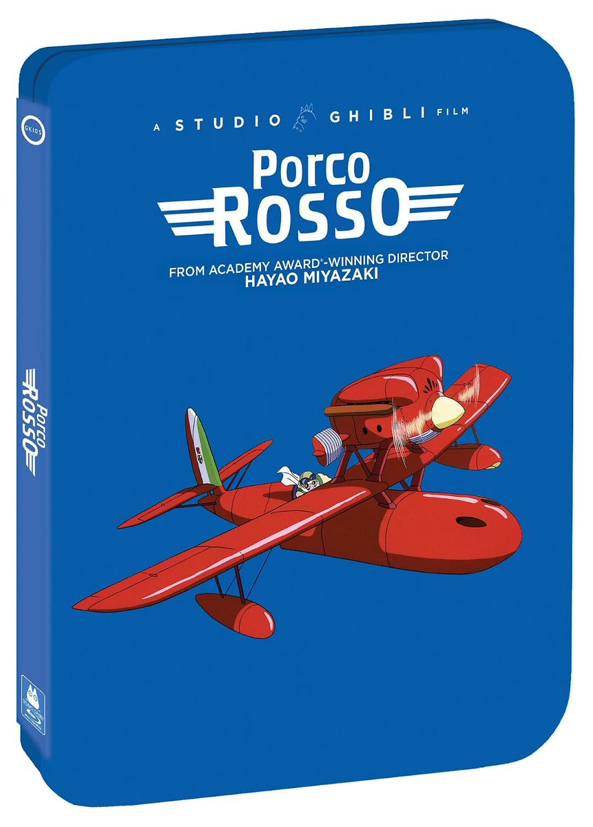 The_Ent_Factor's tweet photo. Hayao Miyazaki's anime PORCO ROSSO has been released on SteelBook Limited Edition Blu-ray

https://t.co/c2Eo7D4Qqg

#bluray #anime #animation #classicmovies #classicfilms #steelbook #limitededition #studioghibli #porcorosso #hayaomiyazaki https://t.co/Q2LQKbajk0