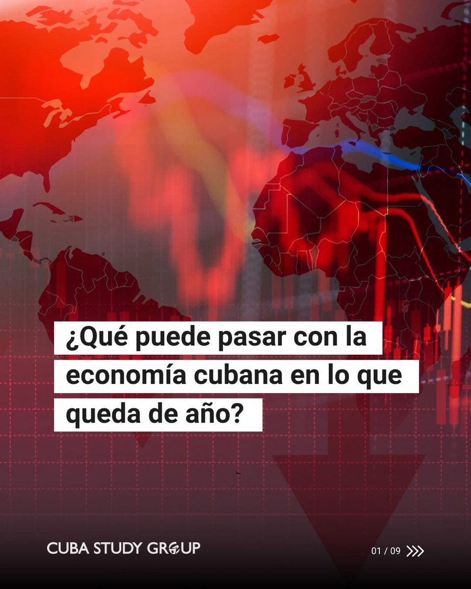 CubaStudyGroup's tweet photo. 📌¿Qué puede pasar con la economía cubana en lo que queda de año?

📌Pocas señales de recuperación

Con las sanciones actuales de EEUU y una economía todavía muy debilitada, no se espera una recuperación significativa, incluso con la implementación de las 176 medidas aprobadas en junio.

📌El sector privado sigue siendo pequeño

Aunque se amplíen las actividades permitidas, la crisis limita la demanda interna. El problema no es solo cuánto puede crecer la oferta, sino quién tiene capacidad para pagarla.

📌Las remesas sostienen parte del consumo

Muchas familias dependen del dinero enviado desde el exterior. Pero los emigrados están destinando cada vez más recursos a ayudar con los gastos asociados a la crisis energética, dejando menos dinero disponible para otros consumos.

📌Tampoco aparece un gran salvavidas externo

En la reciente XVIII Cumbre de los BRICS, la declaración final expresó preocupación por Cuba y reiteró el llamado a levantar las medidas estadounidenses, pero no se anunció un acuerdo económico de gran impacto. 

No es esperable que el apoyo de ninguna potencia aliada aumente lo suficiente como para cambiar materialmente la situación sobre el terreno.

📌Una crisis diferente al Período Especial

Cuba podría encaminarse hacia uno de sus peores desempeños económicos en más de tres décadas. Pero esta vez el impacto es especialmente desigual.

Las familias sin apoyo del exterior y dependientes de ingresos en pesos enfrentan una situación mucho más vulnerable. 

El problema es que, en medio de tantas carencias, la ayuda disponible puede no ser suficiente y tampoco llegar a todos quienes la necesitan.

Fuente: "La economía cubana encara en 2026 su peor contracción en tres décadas, con la inflación al alza" En Cuba Economic Review. Septiembre, 2026
