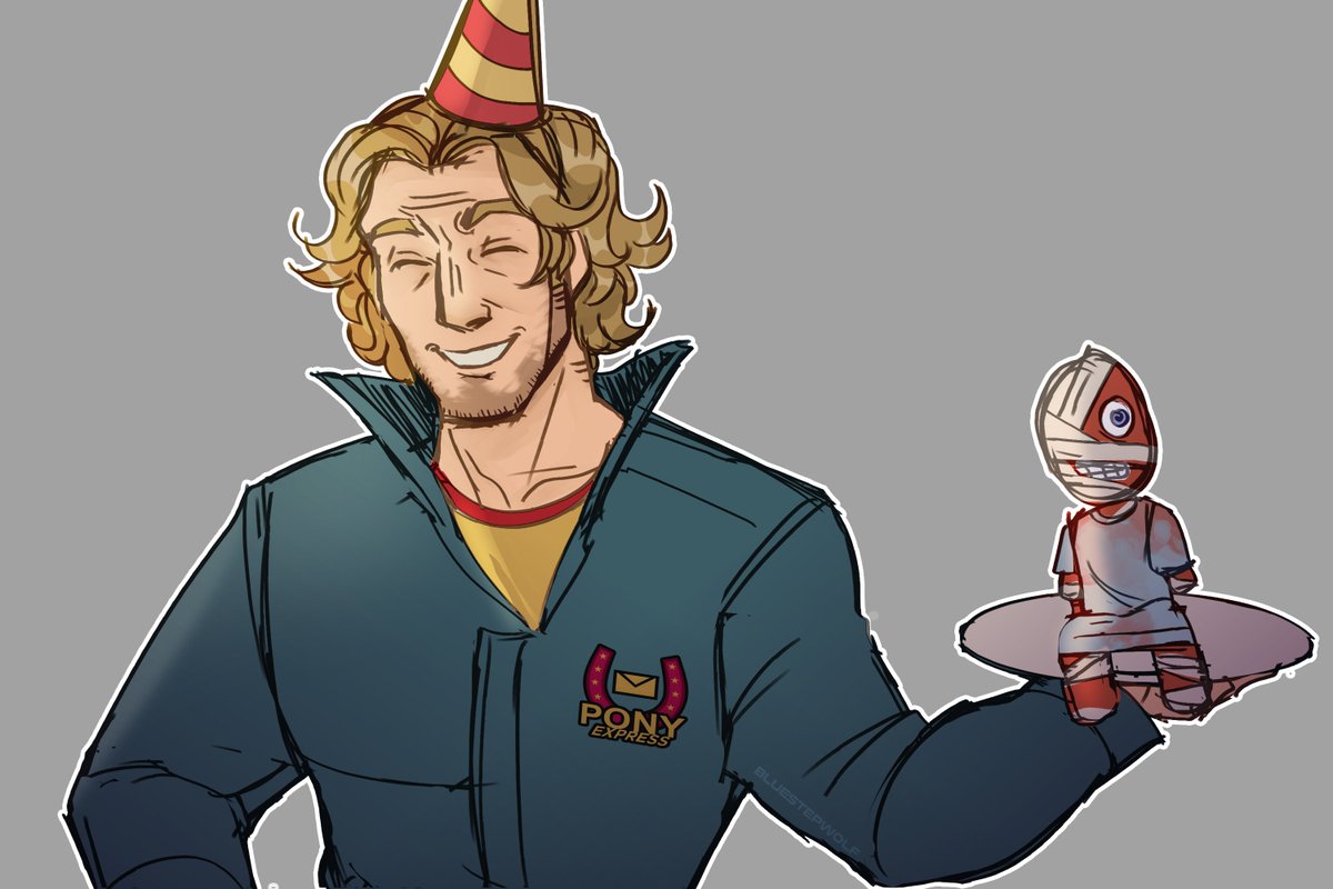 BlueStepWolf's tweet photo. wanted to post this yesterday, but... i didn't. happy belated birthday, curly! #mouthwashing #curly https://t.co/CIcQmLEUKY