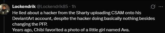 FohShinoda2's tweet photo. @Lockendrik85 @PowerisXon The subject at hand was about "Which Cult is Worse" And you start to ramble how "Chibi favorited a photo of a little girl". The fuck you on about ? I understand you don't like him and you want to make him look like a pedo, but it makes you look more pathetic. https://t.co/ngkzllhJur