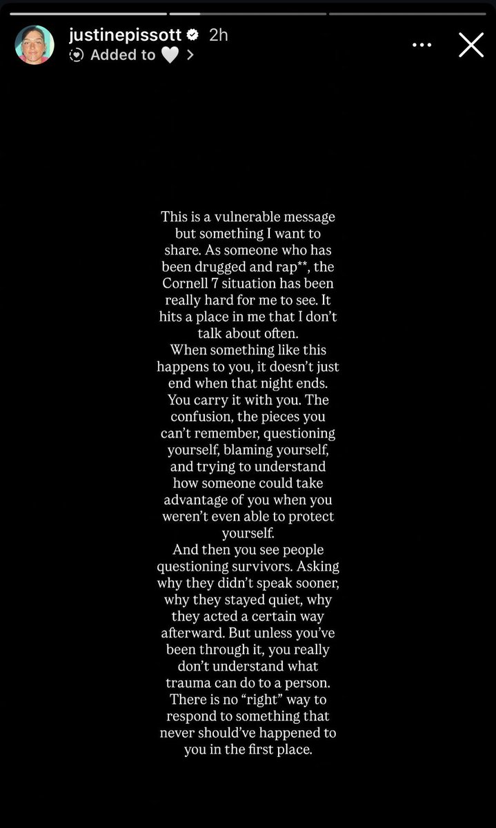 shulkjowhit2's tweet photo. Justine Pissot is a true fucking hero for posting this and being so vulnerable. What a badass. So glad she’s in that Aces locker room, I KNOW they’re making sure she’s feeling loved and supported https://t.co/fKhG2FiVqk