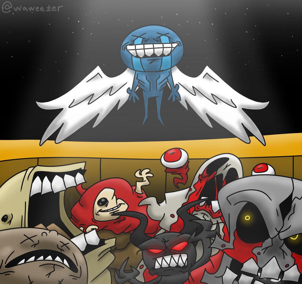 waweezer's tweet photo. tboi art from 2023 -> 2024 -> 2025 -> 2026 :    ) https://t.co/1XoLSrYaPO