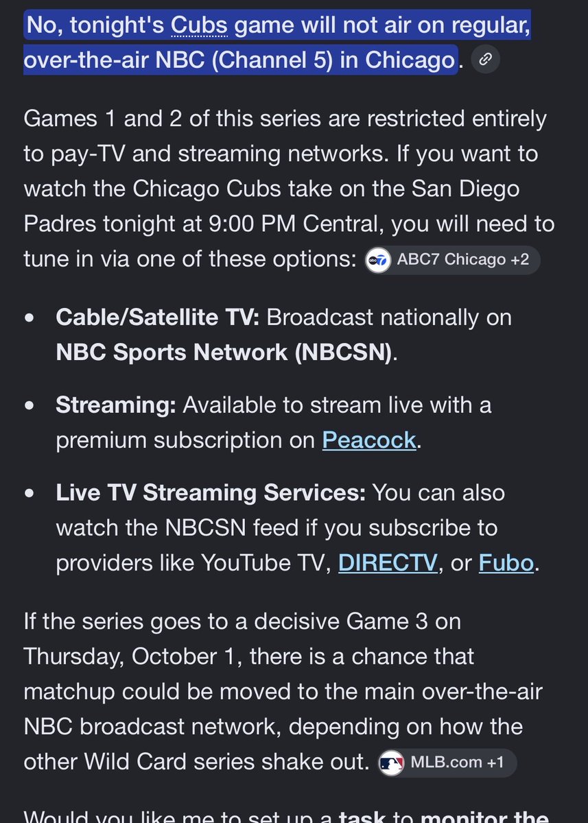 Klotz32's tweet photo. I am a cubs season ticket holder, a subscriber to Marquee, and the MLBtv package but I can go fuck myself if I don’t want to pay for yet another subscription to watch the cubs in the playoffs. But the Braves Phils. Nah just an antenna. Why does @MLB hate their fans so much? https://t.co/0kOQYwtXvb