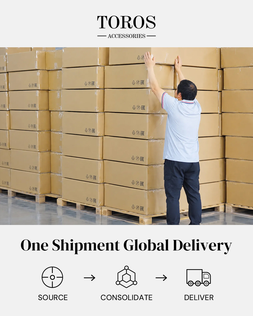 TOROSACC's tweet photo. TOROS consolidates mixed orders into one shipment with customs documentation, FBA labeling and door-to-door delivery to overseas warehouses worldwide.
#TOROSAccessories #FashionAccessories #GlobalLogistics #SupplyChainManagement #LogisticsSolutions https://t.co/LcxaJD0ljK