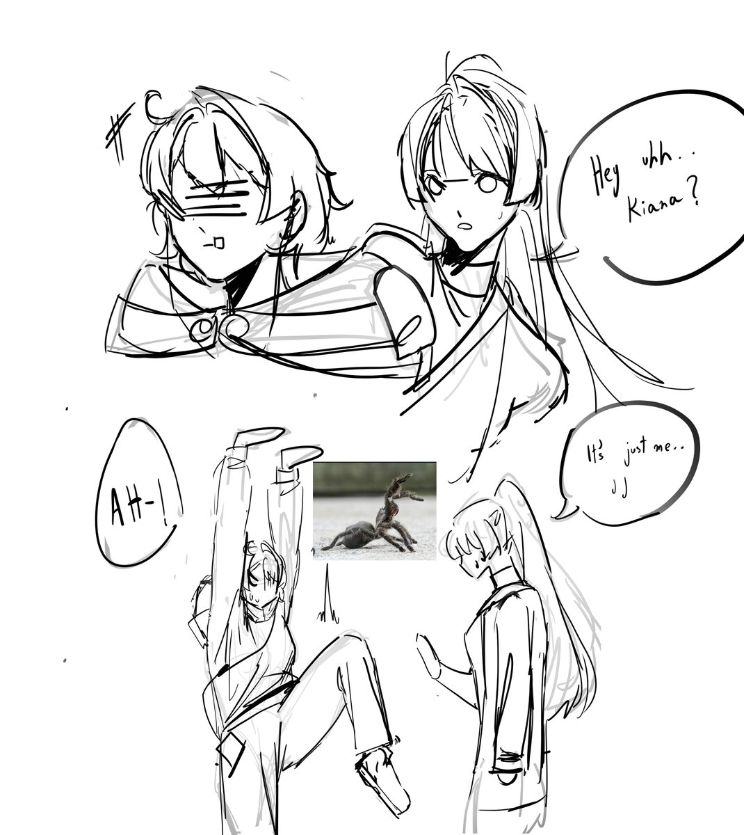 Mjlad7o3's tweet photo. heres 4 lazy doodles of spiderkiana 

#hi3 #kiana #spiderkiana https://t.co/6dgk2SRdZy