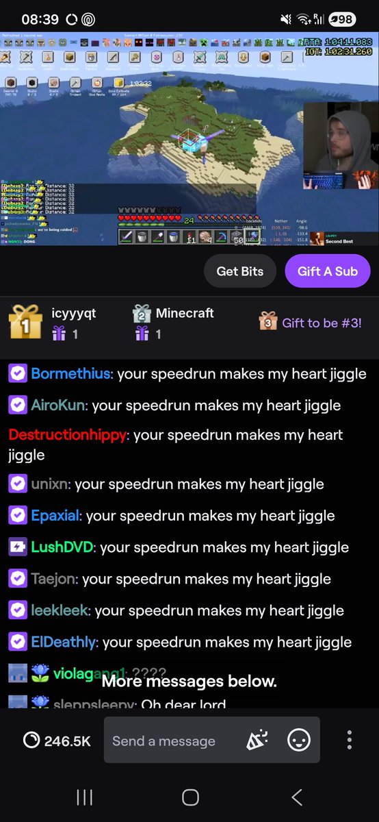 sleppsleepy's tweet photo. Amazing things happening in the infume AA stream https://t.co/GSPhEkqNnR