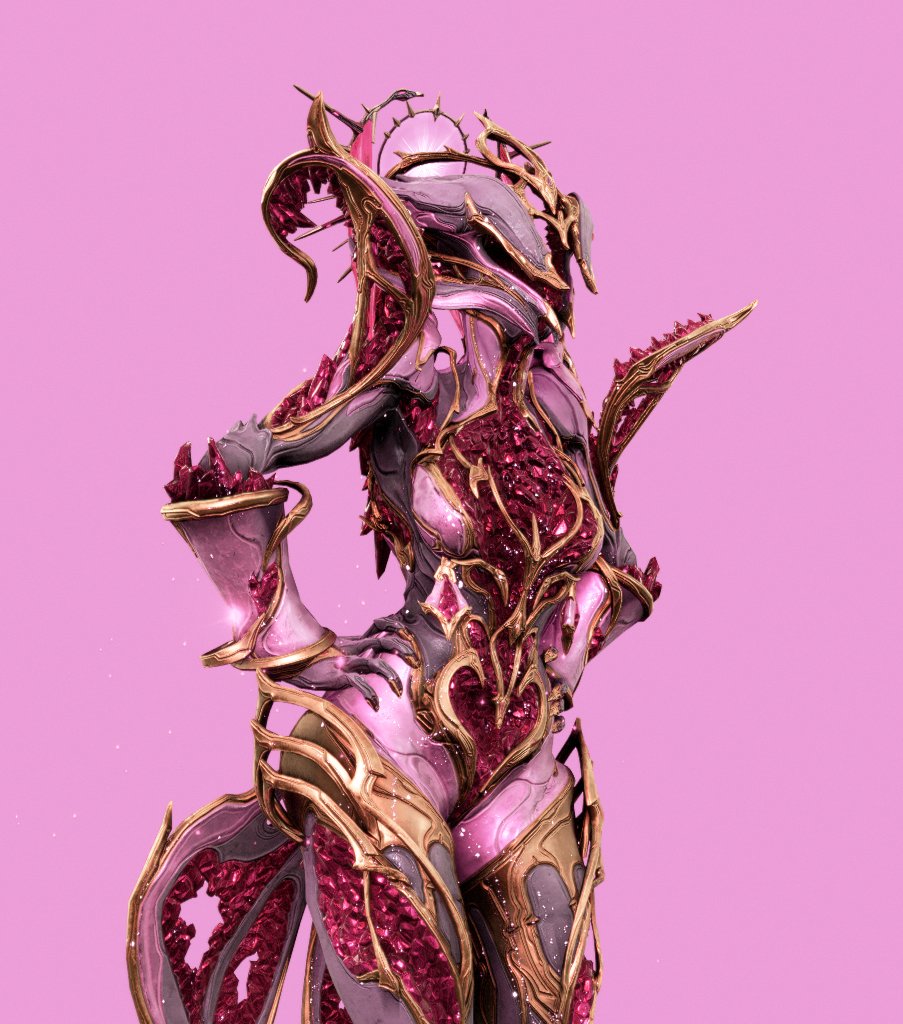 pampurins's tweet photo. Citrine Prime is just like a magical girl ♡ #Warframe #Pinkframe https://t.co/Pq55CHkiMI
