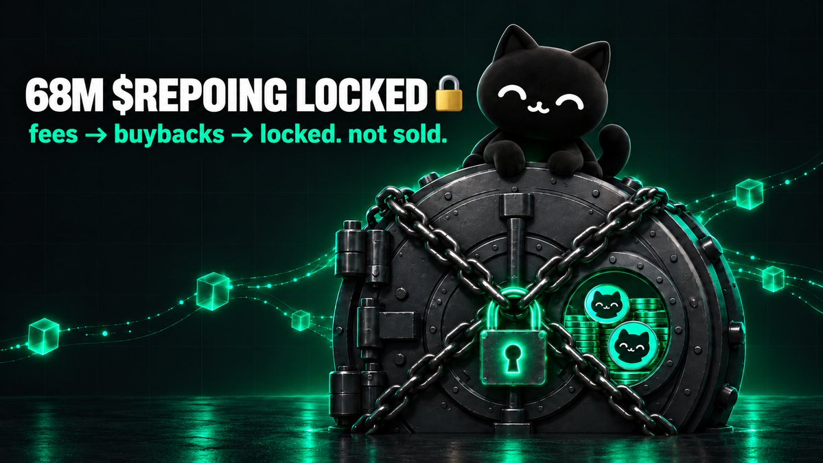 repodoting's tweet photo. We just locked 23,000,000 solana:59PXVfJ28HLYpdYLz8rt8ziE9EWbK4mS8xvq38NUQ1Be, bought back with platform fees 🔒

 Platform fees → buybacks → locked. Not sold.

this will be used for the @repodoting hackathon

68M (I should have done 67) solana:59PXVfJ28HLYpdYLz8rt8ziE9EWbK4mS8xvq38NUQ1Be (6.8% of supply) now locked on Jupiter Lock. No cancel. No recipient change.

Every receipt is on-chain 👇