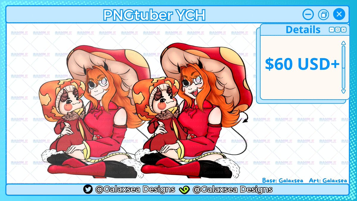 Galaxsea_Design's tweet photo. 🎉PNGtuber YCH SERVICE IS NOW OPEN!🎉

Super excited to officially launch this new PNGtuber service!💖
Get your brand new custom PNGtuber avatar ready for streaming &amp; chat!🎨✨ 

🔥GRAND OPENING OFFER: Standard $60 ➡️ $40 for the FIRST 3 CLIENTS!🎁

#pngtuber #vgencomms #YCH https://t.co/4M03gs5dy1