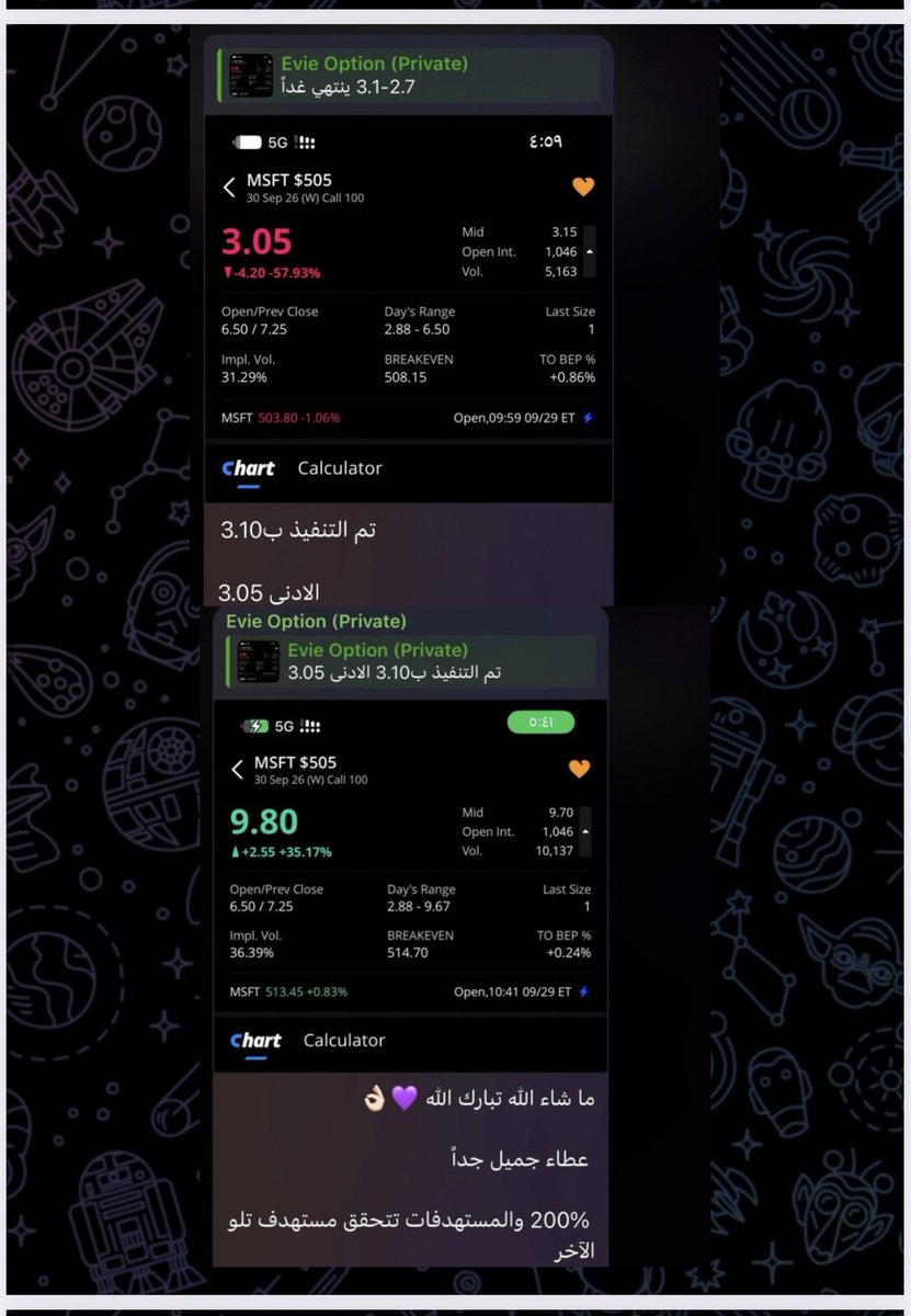 Evieoption's tweet photo. ما شاء الله تبارك الله والصيدة الدسمة 💜👌🏻

https://t.co/vfapLTEEkF

#spx #السوق_الأمريكي #MSFT https://t.co/wPkZwK5fcH