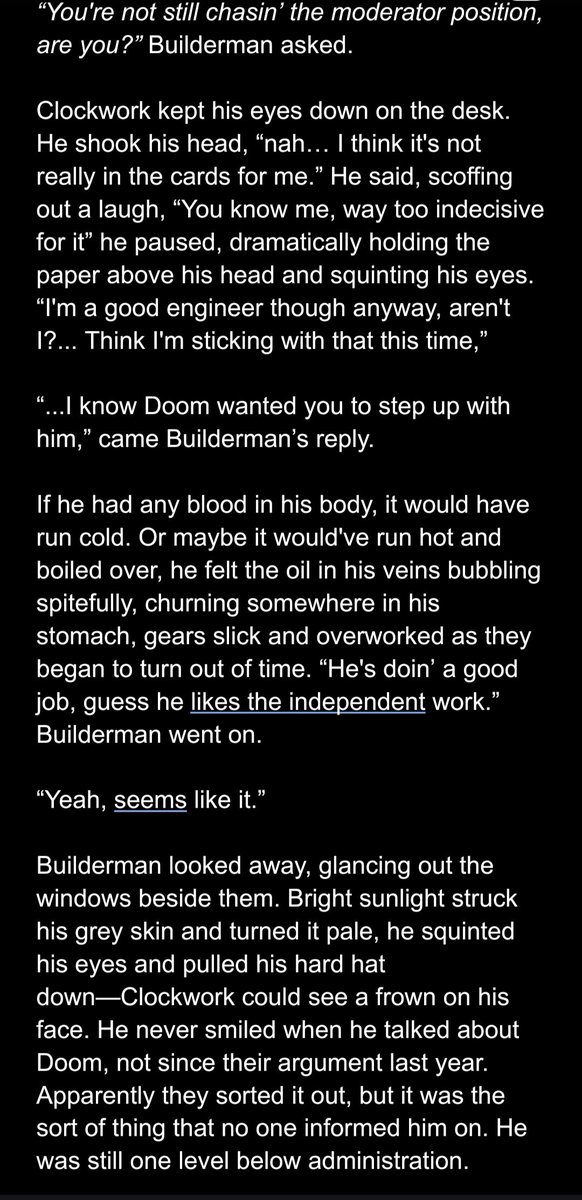 Kookaburrs's tweet photo. Working on a prequel one shot for Lovesick (clockwork pov) https://t.co/IWR5d2Oupf