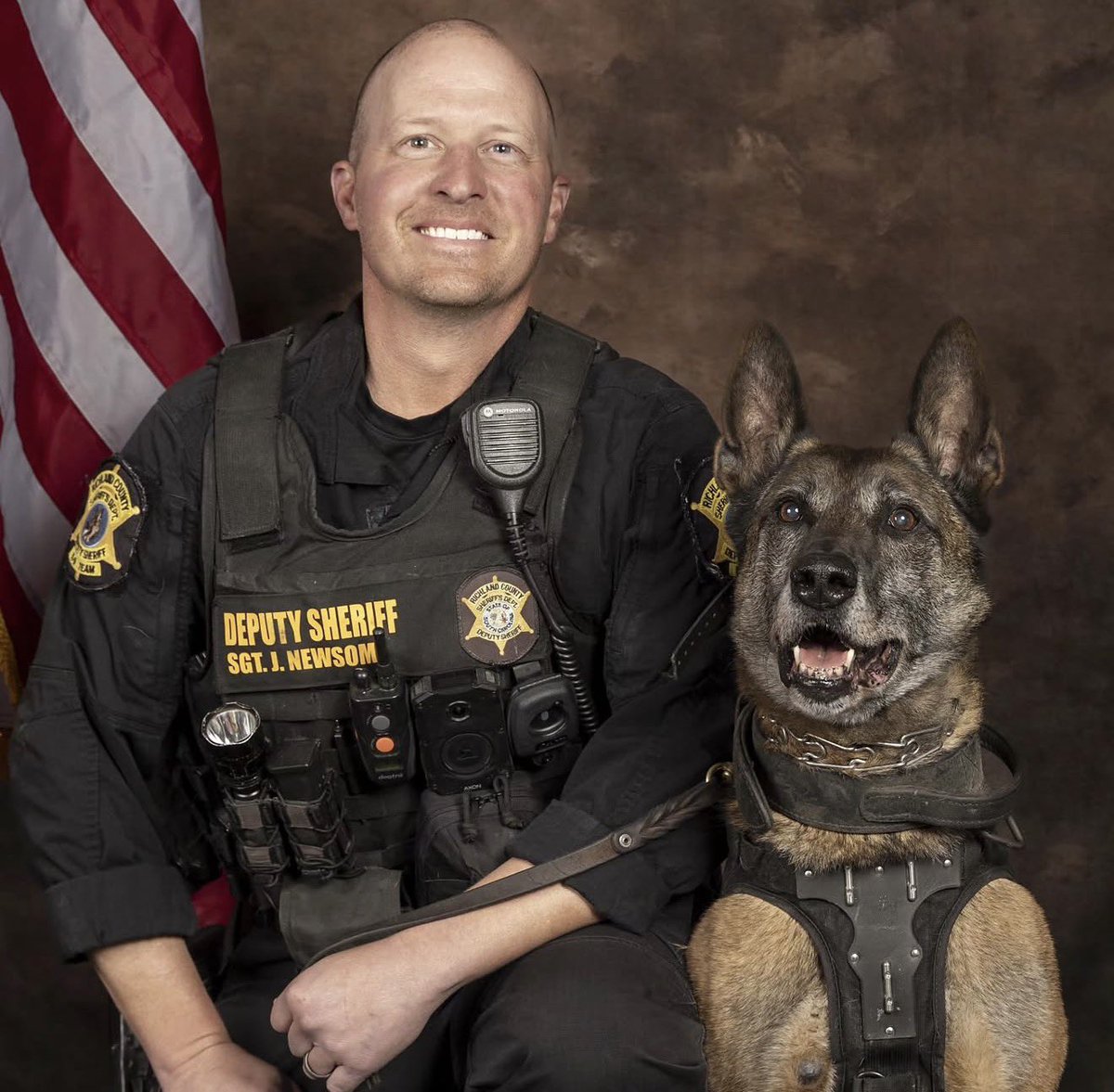 MilitaryCooI's tweet photo. It is with great sadness that we announce the passing of K9 Bali.

K9 Bali was a very successful, full service patrol dog - serving the citizens of Richland County for 10 years until his retirement in 2025.

Bali was loved by many, but Bali loved just one person - his handler Sgt. Newsom. Bali will be remembered for his somewhat (very) "spicy" personality, his desire to work, and his devotion to Sgt. Newsom.

Bali was 12 and 1/2 years old and lived with Sgt. Newsom and family.

Please keep Sergeant Newsom and all those who loved K9 Bali in your thoughts and prayers. 🙏🏻🐾