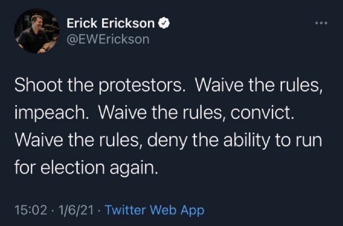 Valkyrie_News17's tweet photo. @EWErickson @ConceptualJames Normal people also don’t want to shoot Republicans. https://t.co/sfSzHnwwsj