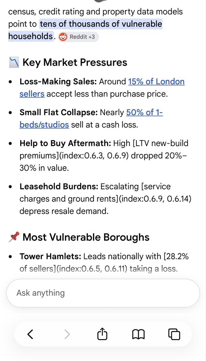Adamottz117's tweet photo. @TedMoondust @SaltofTera @Bendita2020 @Peston instead of making numbers up, you could just ask AI for a more realistic number. There are a LOT of households in the capital sitting on negative equity, or at best, a significant loss. https://t.co/8KifgrIkRd