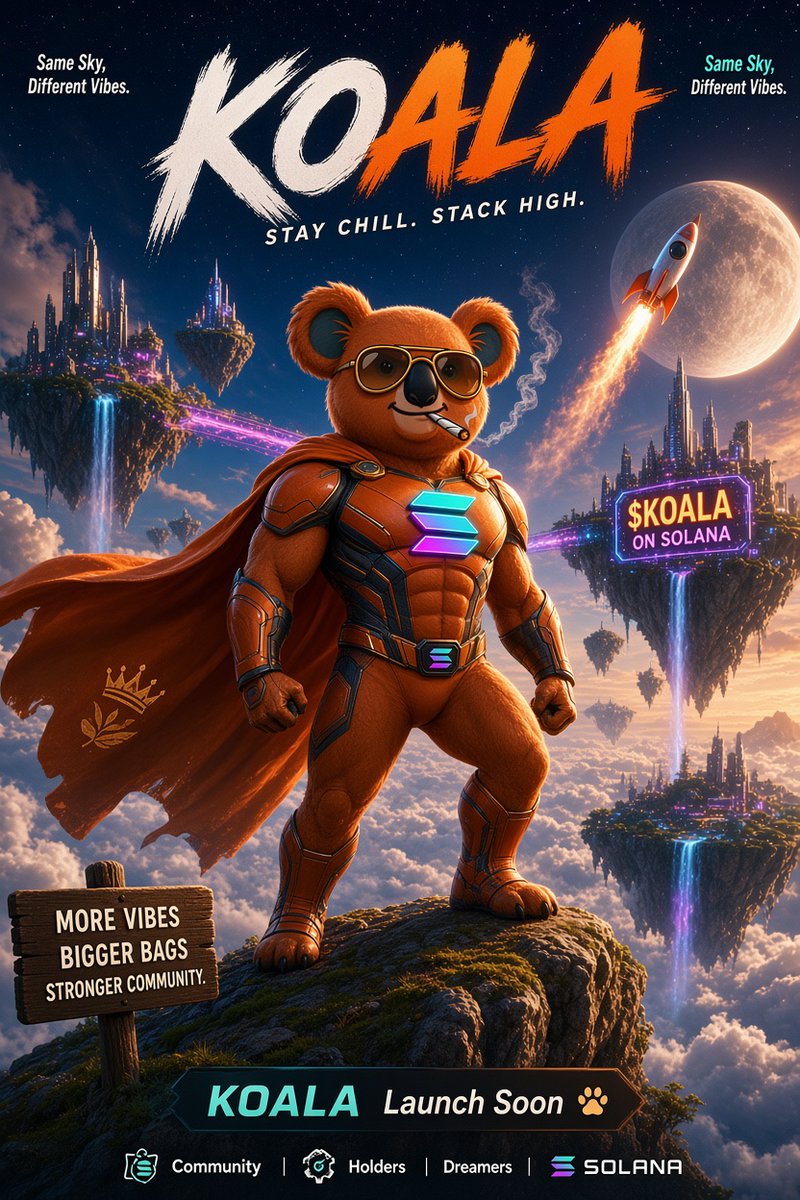 namiextr's tweet photo. @KOALAonSOL $KOALA Solana's most unbothered launch.
No stress. No noise. Just vibes. https://t.co/cMMIbxC4wm