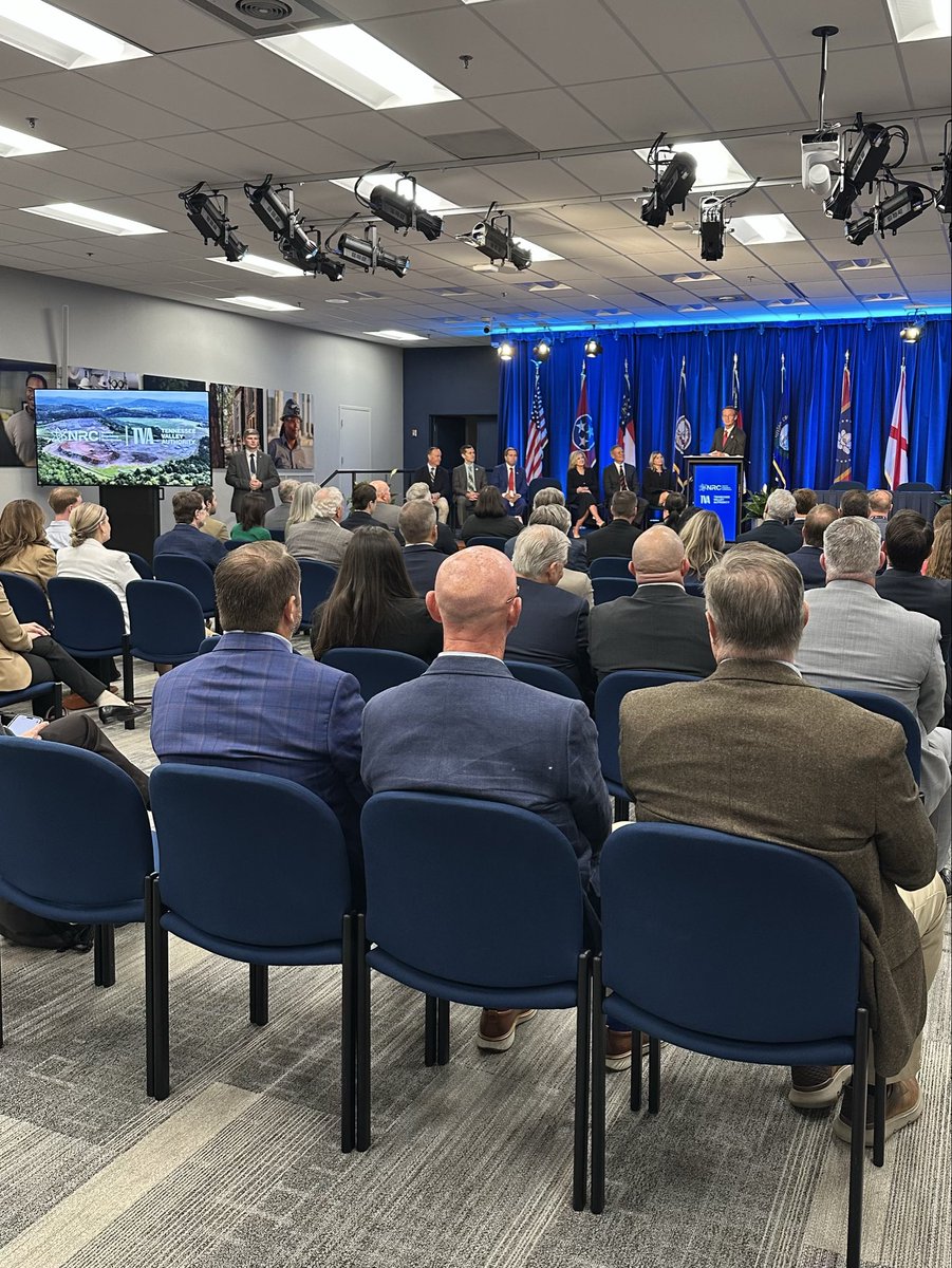 RepTimBurchett's tweet photo. Nuclear energy is critical to our national security and creates well-paying American jobs. Today’s construction permit for TVA’s Clinch River project is a major step forward for East Tennessee and America’s nuclear future. https://t.co/yrgdM0Xpez