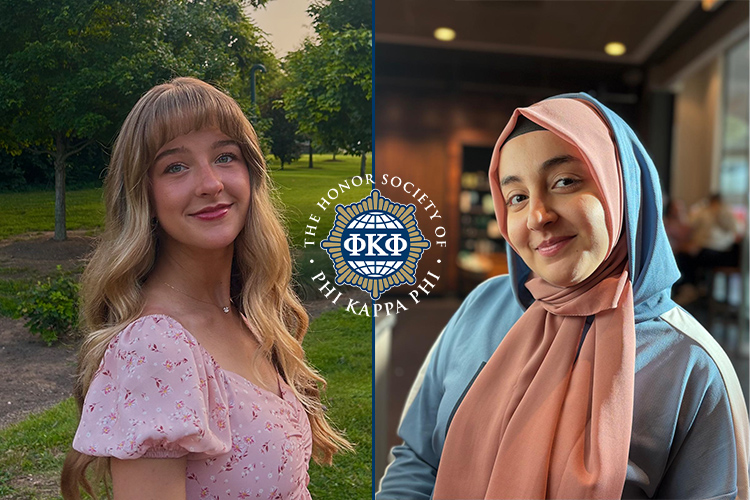 MTSUNews's tweet photo. Blue Raider brag! Congrats to students Naime Gokce and Emma Parker for their selected as recipients of 2026 Pioneer Awards from The National Honor Society of Phi Kappa Phi. #trueBLUE #findYOURblue https://t.co/4ycLwroE6R