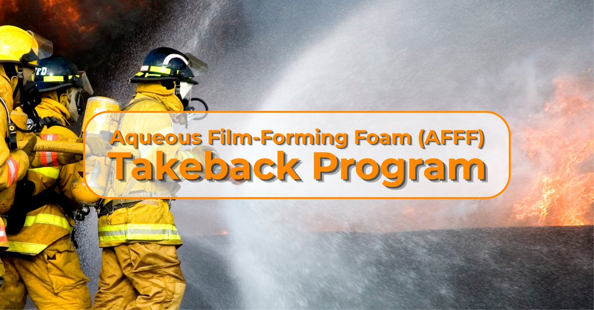 MassDEP's tweet photo. MassDEP’s AFFF Takeback Program reduces potential PFAS exposure and protects our communities. In partnership with @MassDFS, we have collected and destroyed more than 420,000 pounds - over 49,400 gallons - of AFFF from 166 fire departments and facilities across Massachusetts. https://t.co/KjMKVPgpK5