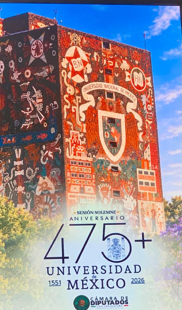 M_OlgaSCordero's tweet photo. Es un reconocimiento histórico, a casi cinco siglos, formando mentes brillantes y transformando el rumbo de nuestra nación desde la raíz, con ciencia, cultura tradición, educación pública y mística de servicio a México . ¡Goya! 💙💛 #UNAM475 #OrgulloUNAM https://t.co/ZHCagTt2i9