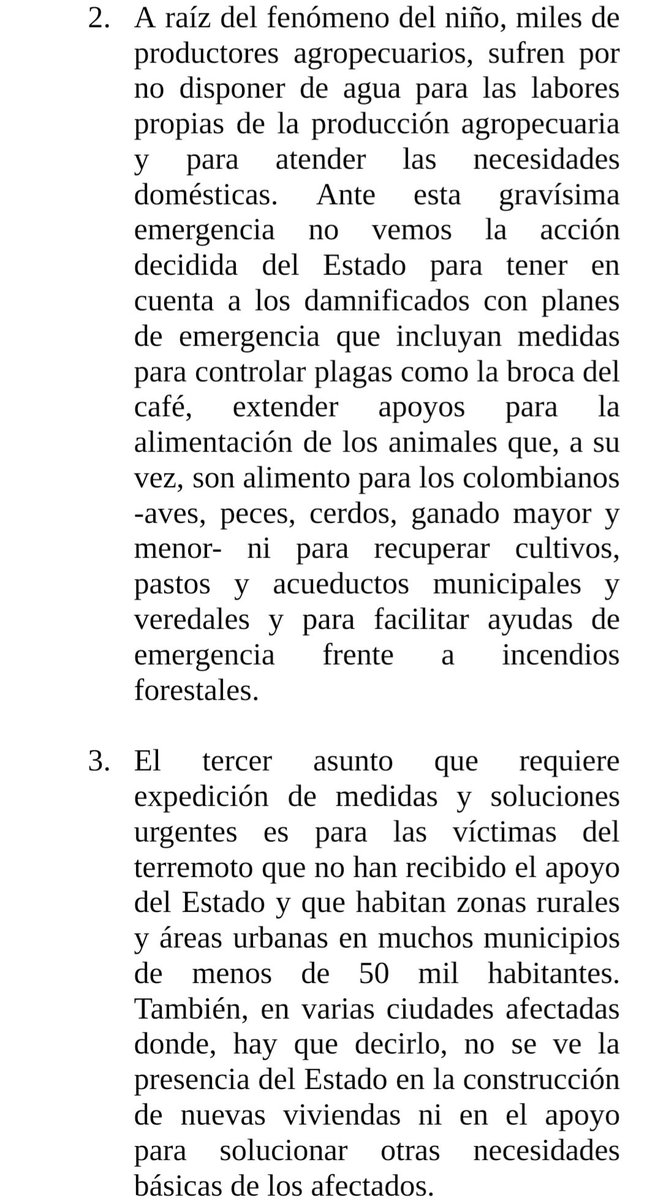 Dignidad_Agro's tweet photo. Invitamos a conocer la Carta-Memorial Ciudadano, dirigida alpresidente Abelardo de la Espriella y a Gibernadores y Alcaldes donde se slmicita una reunión para explicar y buscar soluciones serias y reales a tres graves asuntos que afectan a millones de colombianos.

Catastro multipropósito, fenómeno del niño y terremoto.

Las organizaciones y las personas naturales espera el gobierno se reuna con ellos.

Ayúdenos a conseguir firmas de respaldo a esta iniciativa ciudadana.