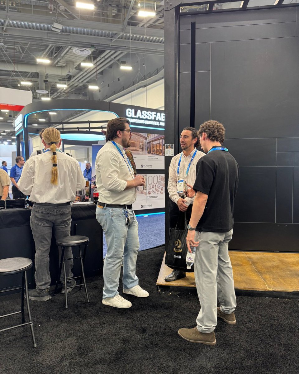 PandaWindows's tweet photo. A few moments from GlassBuild America 2026. ✨  

From conversations at the booth to connecting with industry professionals, it was a great week for the Panda team. 🤝  

We’re grateful for the conversations, connections, and inspiration that made this event memorable. 

#GlassBuild2026 #PandaWindowsAndDoors #GlassBuildAmerica #WindowsAndDoors