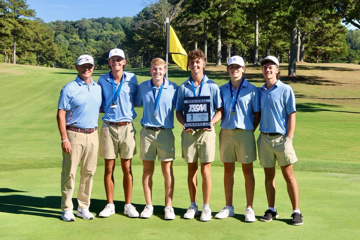 CHSRaiderSports's tweet photo. Congratulations to the CHS Boys Golf team on finishing second in the region and to Dalton Franklin, Matt Miolen, and Lee Windham on qualifying for the State Individual Tournament!

All In. All Cleveland. https://t.co/a7tb6WtGTE