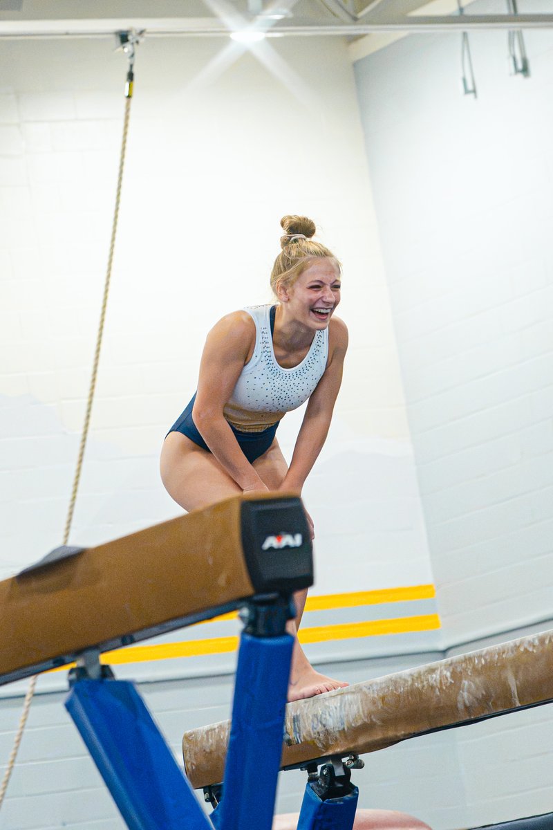 WVUGymnastics's tweet photo. beam work ⚖️ https://t.co/nygoXqWsTE