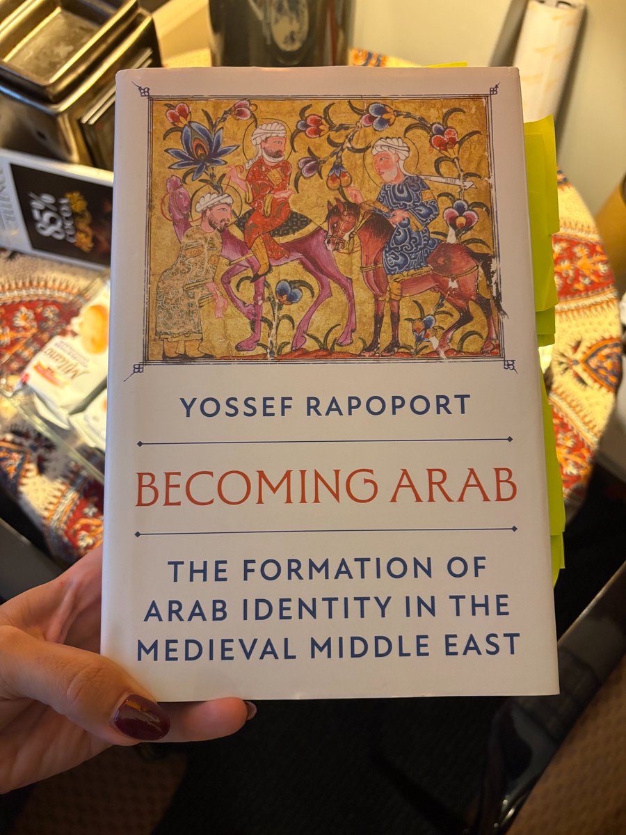 BrammerAyse's tweet photo. In my graduate seminar on tribes and tribalism, we read Yossef Rapoport’s Becoming Arab, a genuinely thought-provoking book. 

Its central arguments is that the supposedly ancient and continuous “Arabness” of Egypt and Greater Syria is, to a large extent, a later historical construction. As local populations (especially Copts and Jews) gradually converted to Islam, much later than the first centuries of Islam and for pragmatic rather than coercive reasons, they also increasingly came to describe and perform themselves as “Arab” through how they dressed, what they read,  and, most fascinatingly, how they spoke Arabic.

Putting aside a few mild criticisms I have of the book and its main argument (for instance, there is virtually no discussion of how these communities understood and described themselves before they became “Arab”), I still think it is a must-read for anyone interested in the formation of ethnic, cultural, and social identities. 

And there is definitely a huge need for a similarly ambitious study of “becoming Turk,” not taking Turkishness as a timeless or self-evident identity, but asking when, how, and under what historical circumstances people came to understand and describe themselves as “Turk.”