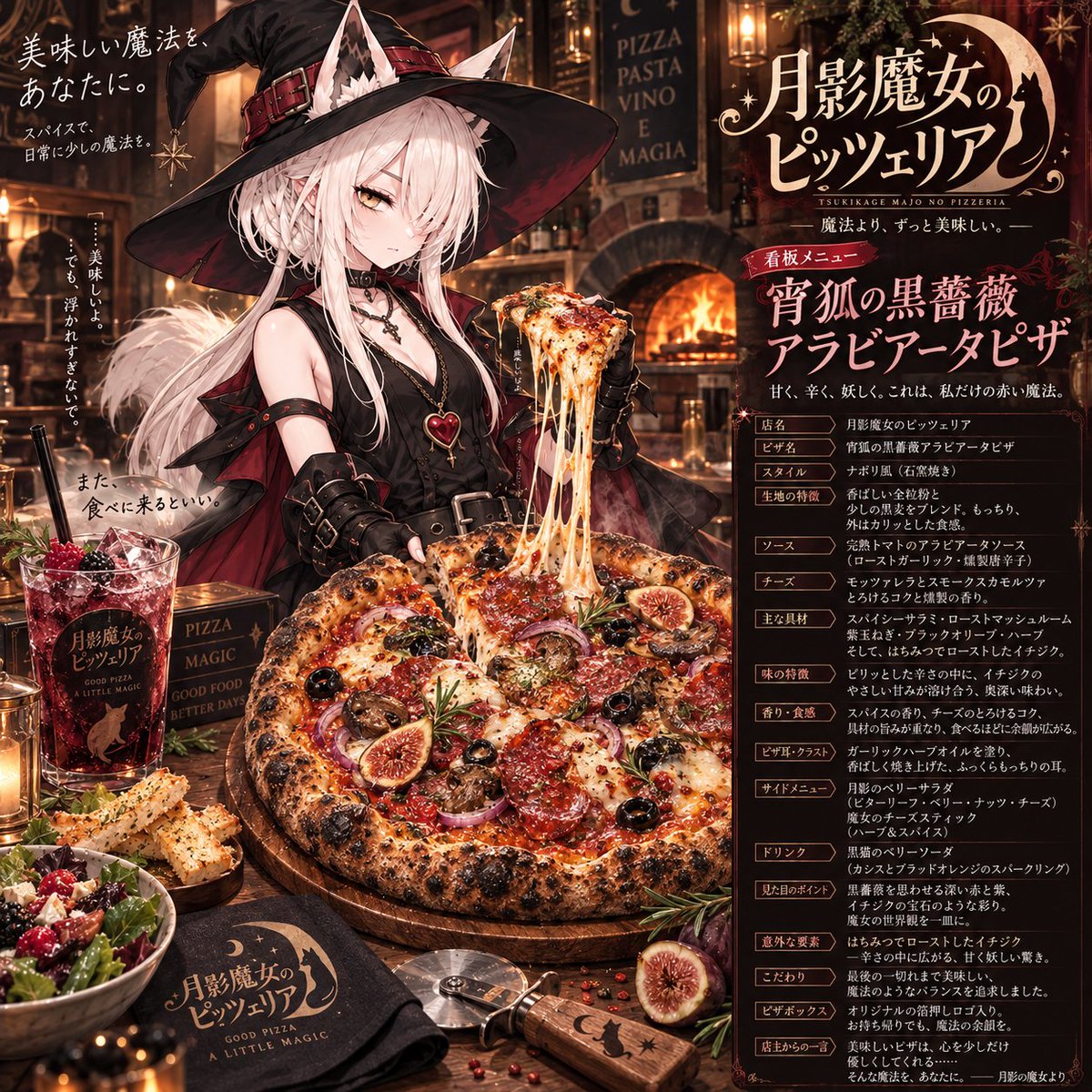 Roki_0131's tweet photo. 【プロンプト配布 第11弾】

「オリジナル創作ピザ」
が作れるプロンプト配布です！

それぞれの個性を出すために
画像添付をしていただけると
結果が更に面白くなるので、
オリキャラやご自身のお写真などの
添付をしていただけたらOKです✨

あくまでお遊び程度に考えておいて
いただけると助かります🙇‍♀️

過去の配布したポストは
全てハイライトに載せます。

①リプからプロンプトをコピーする
②AIのチャット欄に貼り付ける
③(任意)名前などの詳細を入力
④(必須)画像を添付する
⑤送信して生成開始！